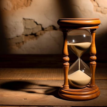 The hourglass shows how fleeting our lives are.