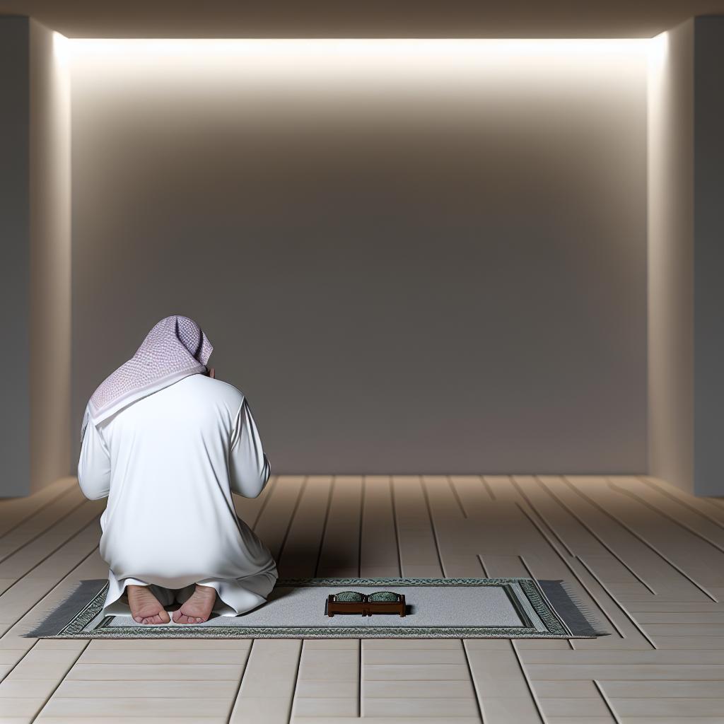 A depiction of man devoted to Allah, prayer